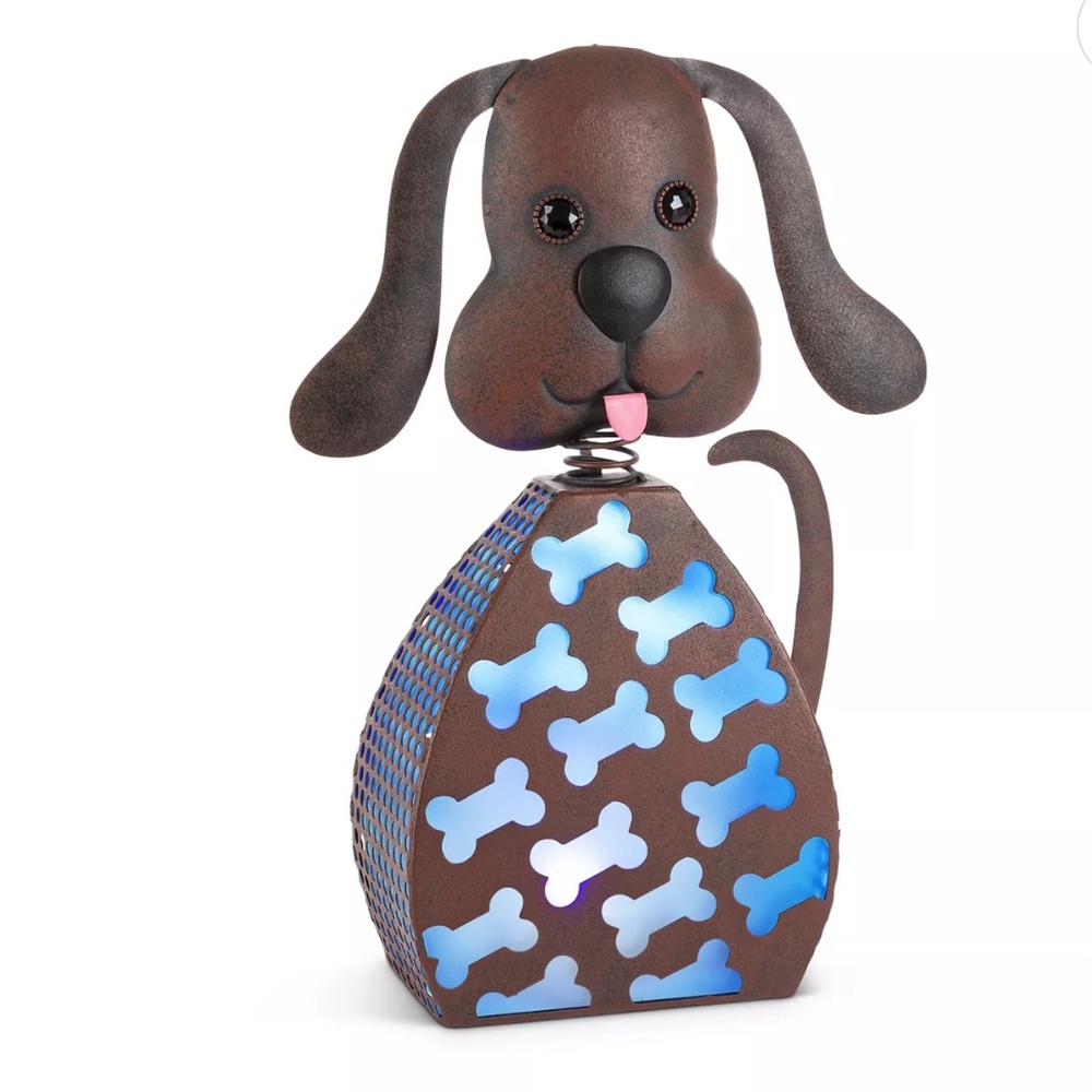 Gerson Solar Dog Bone Cutout Garden Decor.  NEW